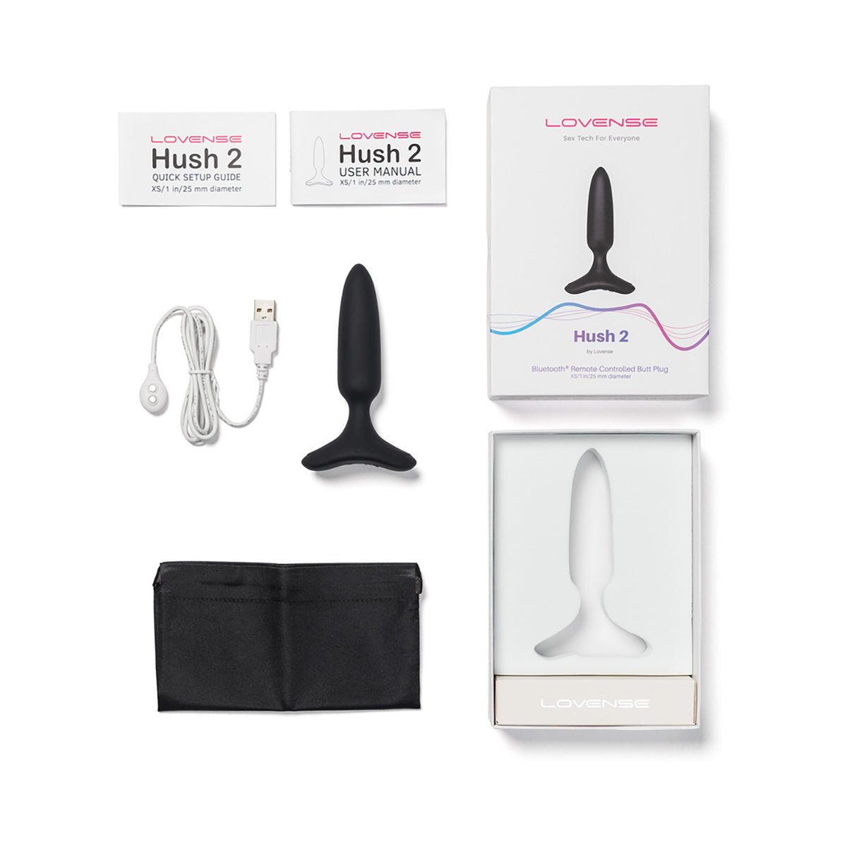Lovense-Lovense Hush 2 Vibrating Butt Plug - SugarX