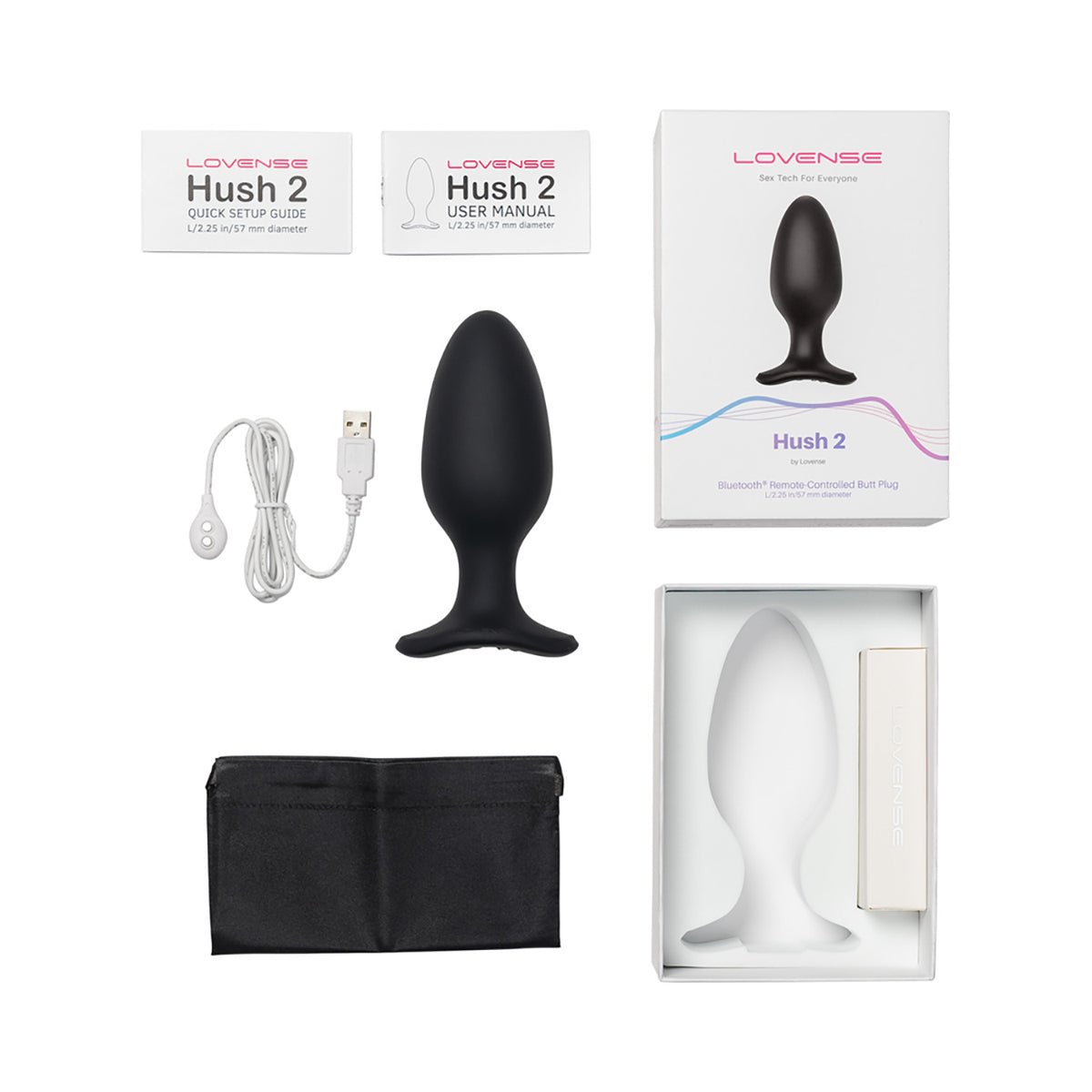 Lovense-Lovense Hush 2 Vibrating Butt Plug - SugarX