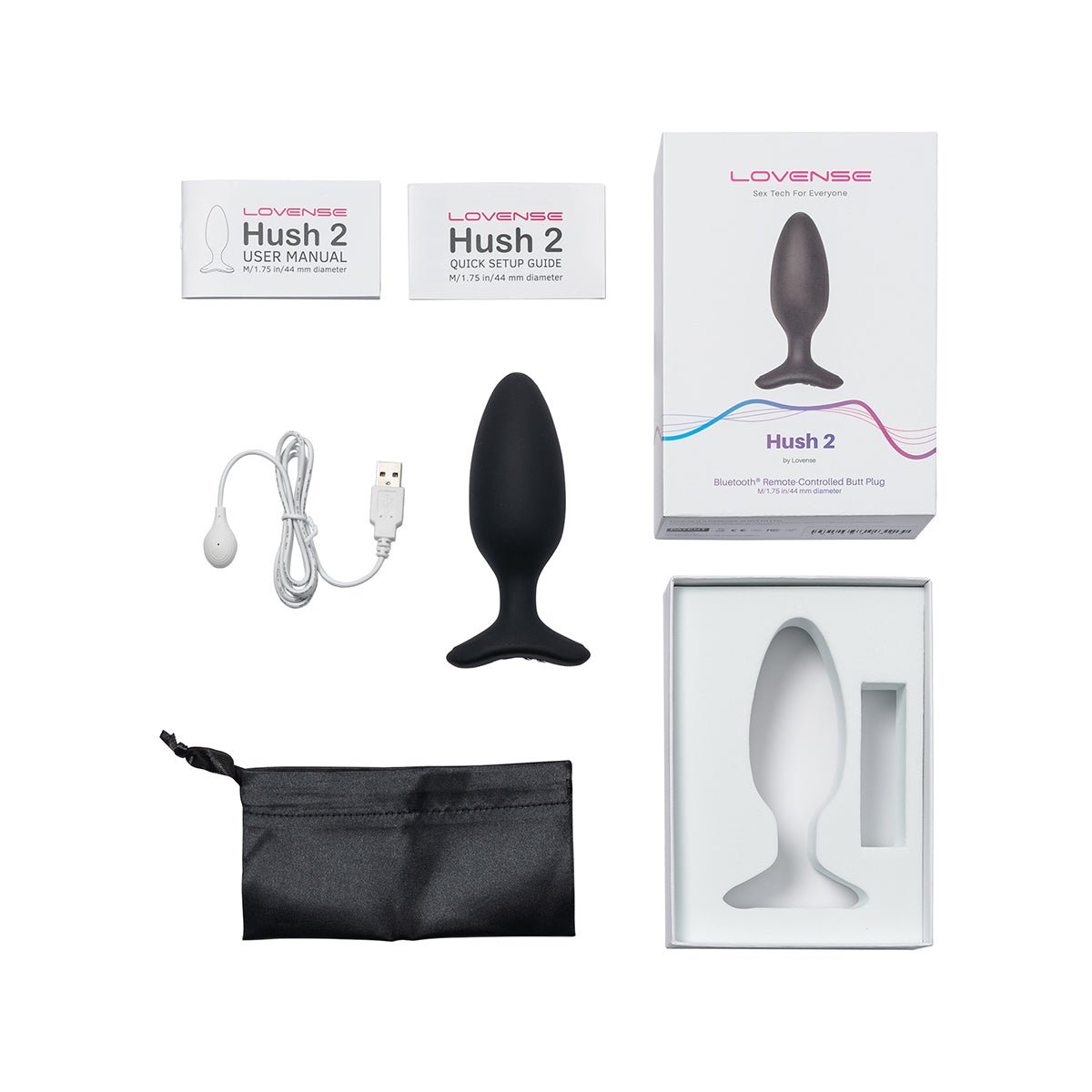 Lovense-Lovense Hush 2 Vibrating Butt Plug - SugarX