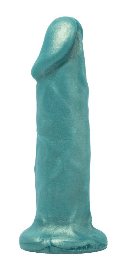 Carter Posable Realistic Silicone Dildo in Teal on a white background at SugarX in Sex Toys in the Dildo collection.