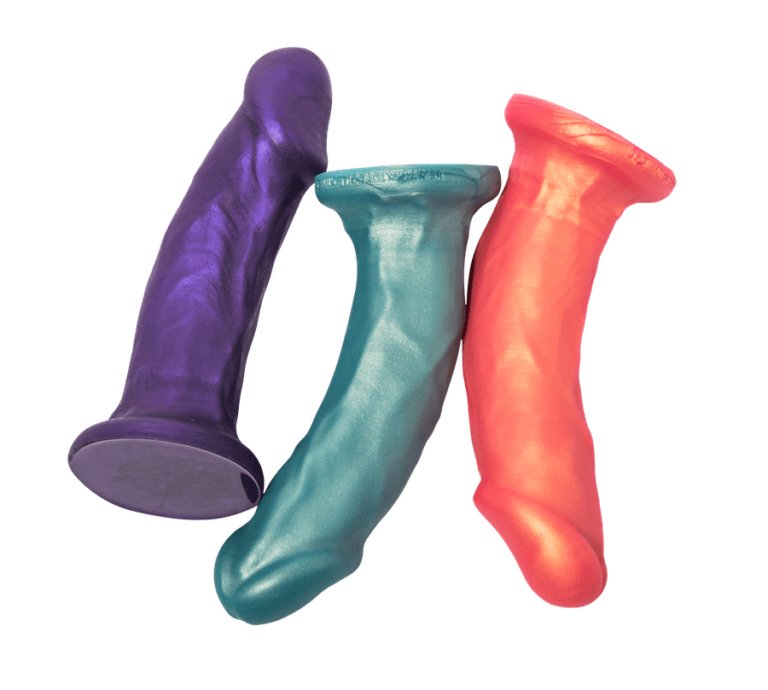 Carter Posable Realistic Silicone Dildo in 3 colors.