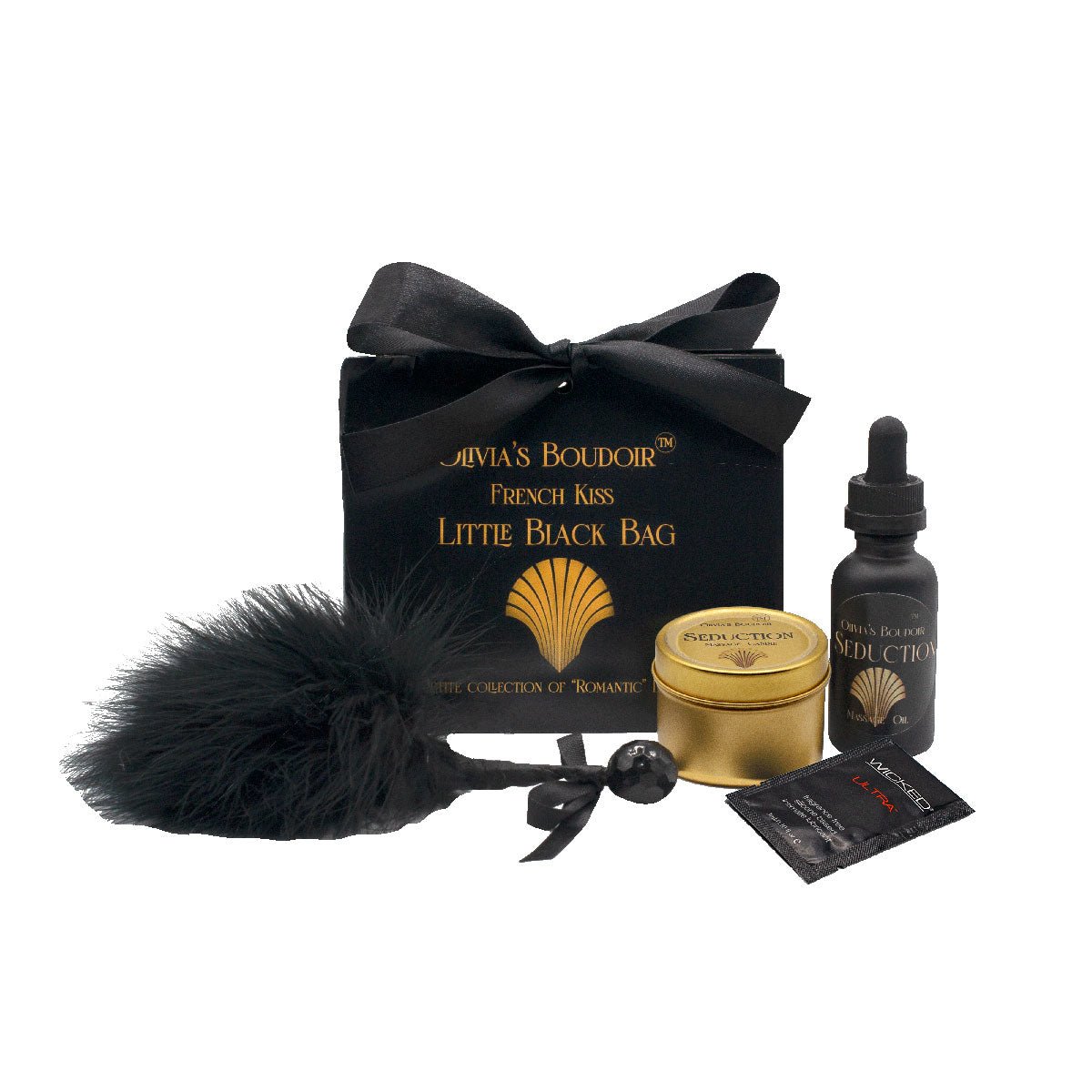 Olivia's Boudoir Little Black Bag - French Kiss Travel Kits