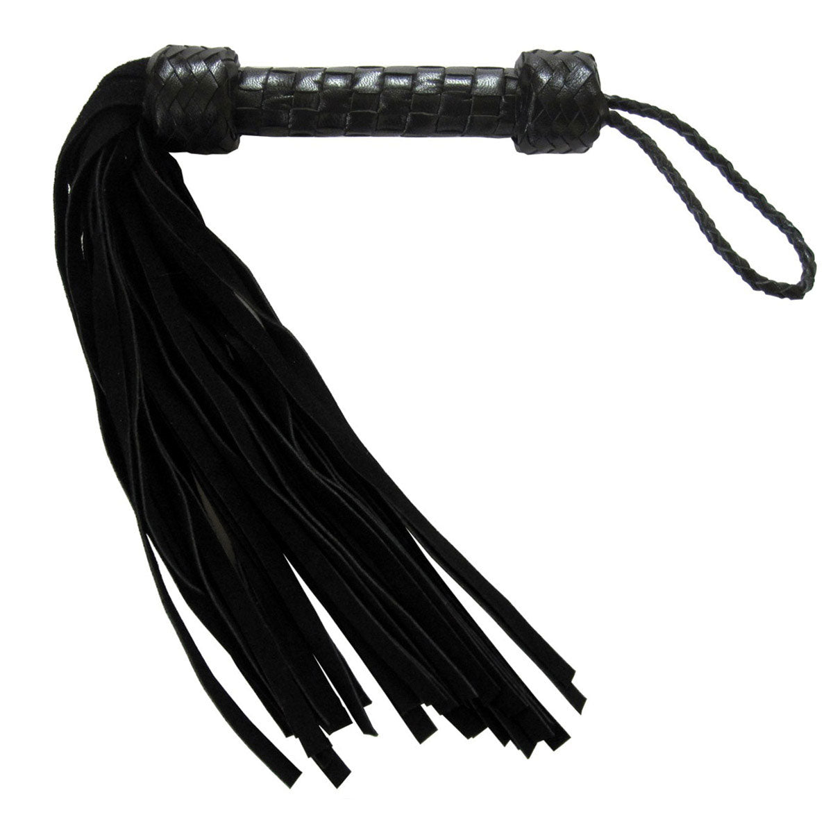 Short Suede Flogger - Black/Black Crops & Floggers