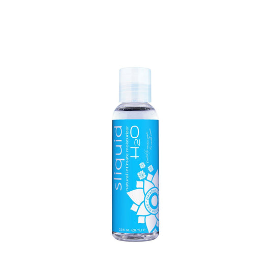 Sliquid H2O 2oz Water Based Lube on a white background. Available at SugarX in the Water-Based Lubricant section of the Personal Lubricant collection.