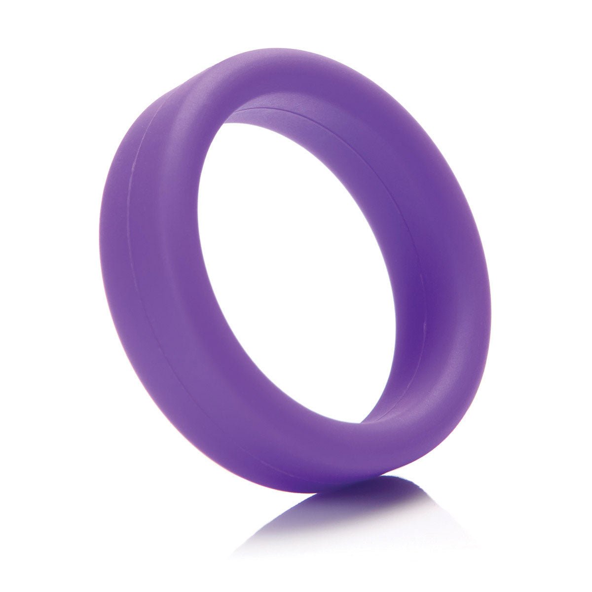 Tantus SuperSoft cock ring in Purple on white background at SugarX.