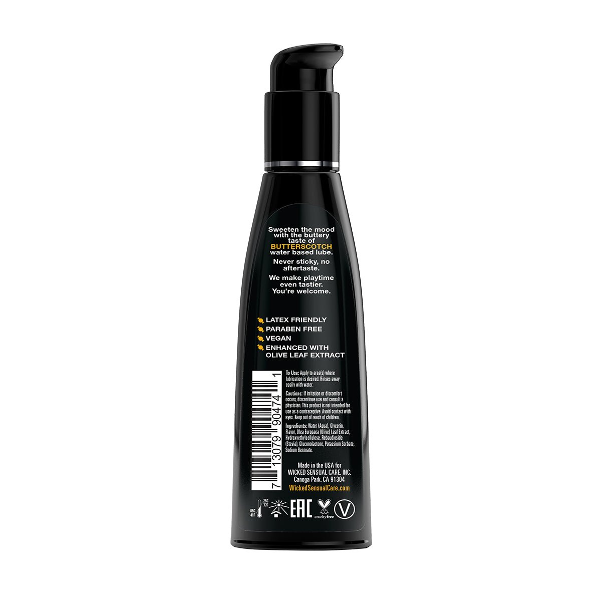 Wicked Aqua Butterscotch 4oz Water Based Lube