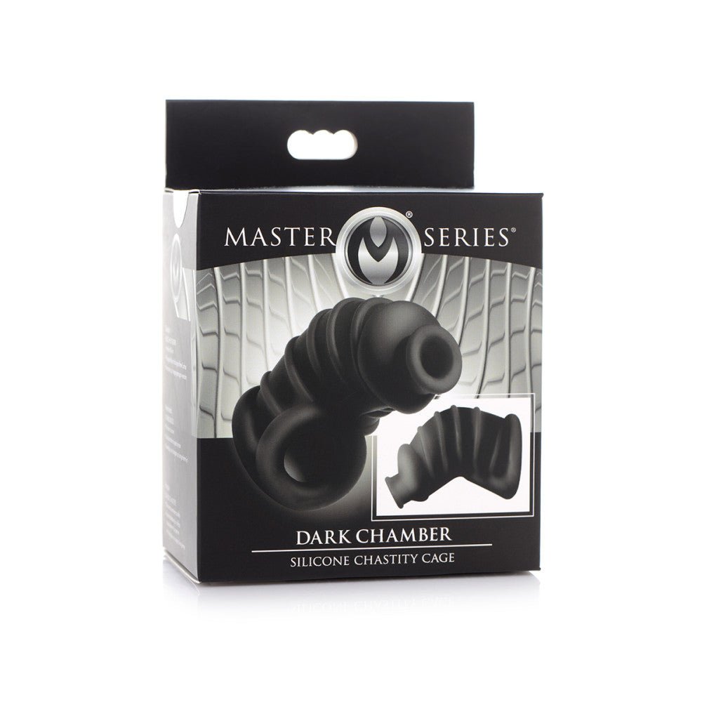 XR Master Series-Dark Chamber Silicone Chastity Cage - SugarX