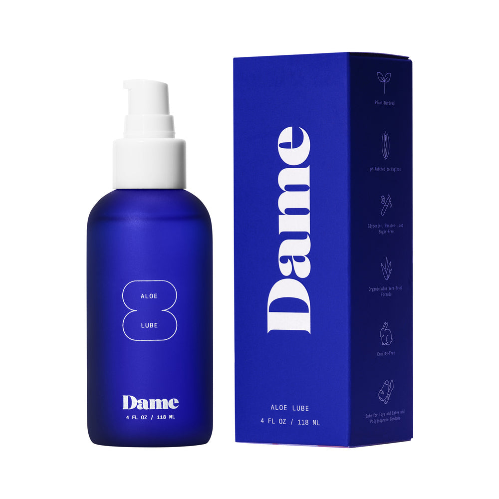 Dame 4 Ounce Aloe Lube Bottle and Box