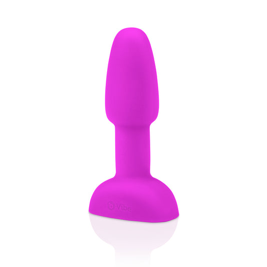 B-Vibe Rimming Petite Plug - Fuchsia on white background. Available at SugarX in Sex Toys in the Butt Plug collection.