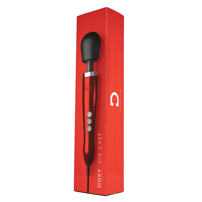 Doxy Die Cast Massager - Candy Red Wands Box Front View