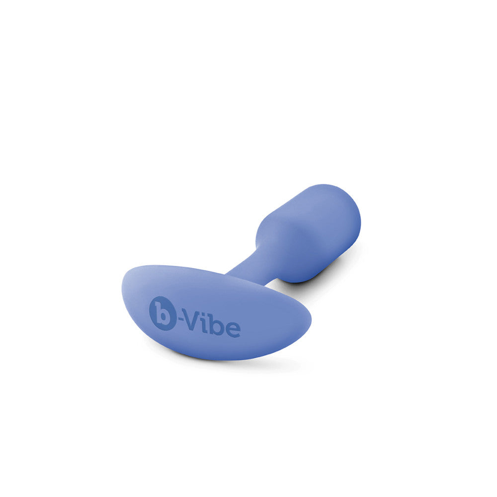 B-Vibe Snug Plug 1 - Violet on white background. Available at SugarX in Sex Toys in the Butt Plug collection.