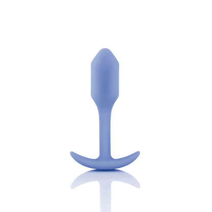 B-Vibe Snug Plug 1 - Violet on white background. Available at SugarX in Sex Toys in the Butt Plug collection.