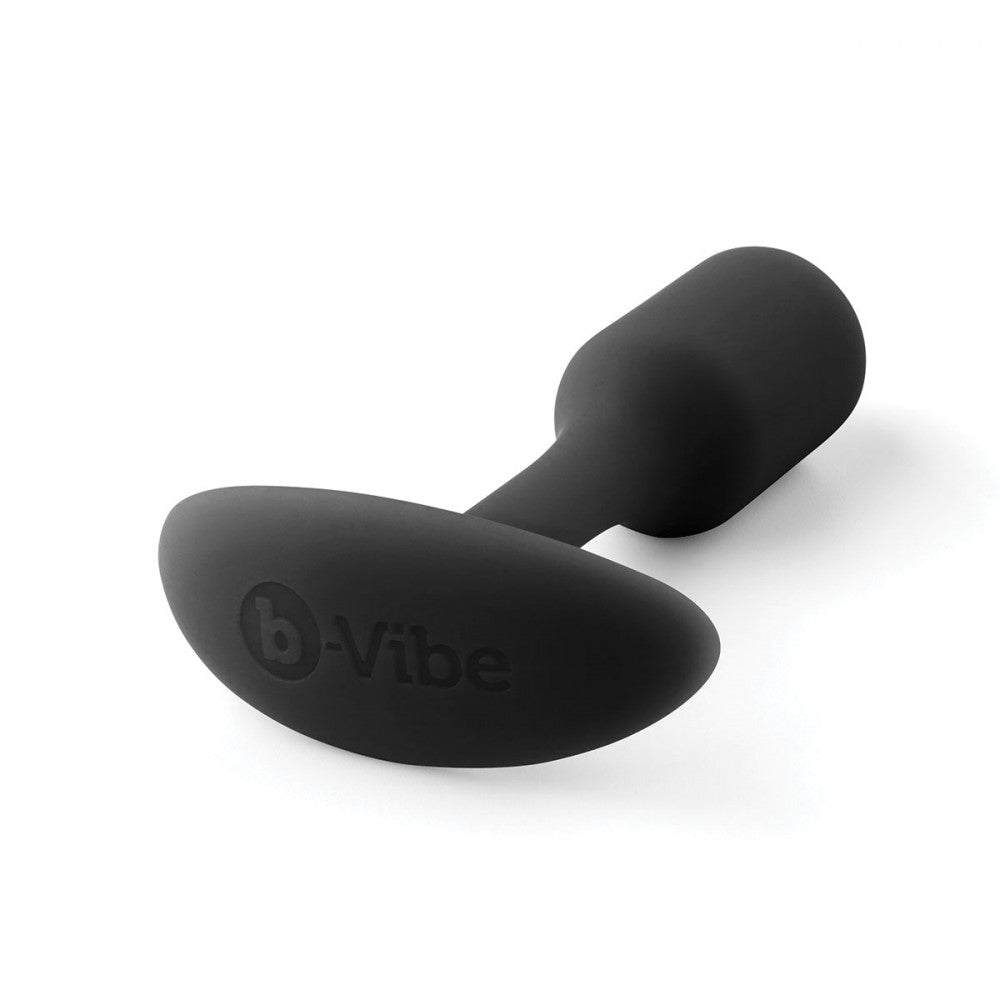 B-Vibe Snug Plug 1 - Black on white background. Available at SugarX in Sex Toys in the Butt Plug collection.