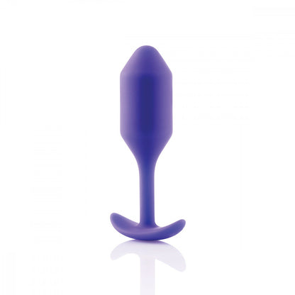 B-Vibe Snug Plug 2 - Purple on white background. Available at SugarX in Sex Toys in the Butt Plug collection.