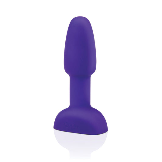 B-Vibe Rimming Petite Plug - Purple on white background. Available at SugarX in Sex Toys in the Butt Plug collection.