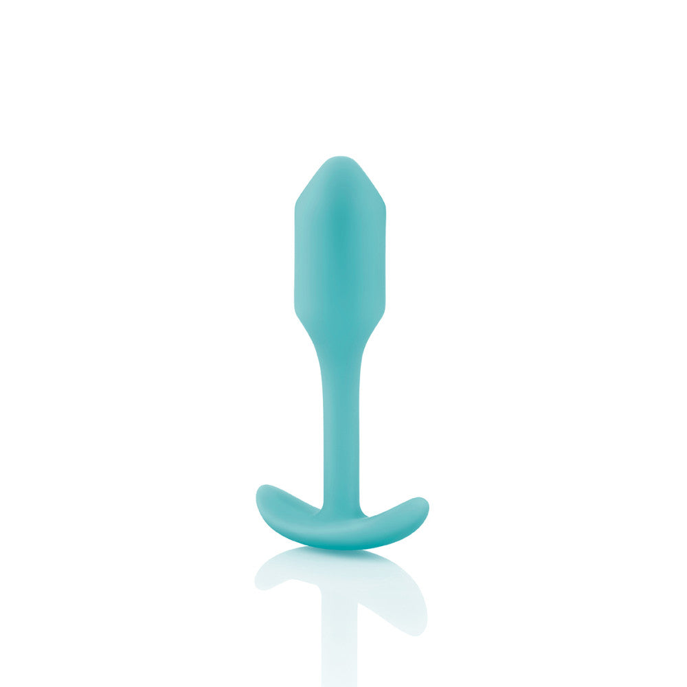 B-Vibe Snug Plug 1 - Mint on white background. Available at SugarX in Sex Toys in the Butt Plug collection.