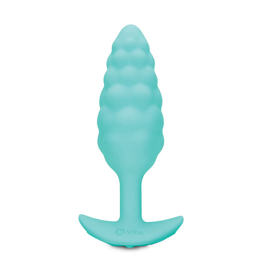 B-Vibe Bump Texture Plug Mint - Small on white background. Available at SugarX in Sex Toys in the Butt Plug collection.