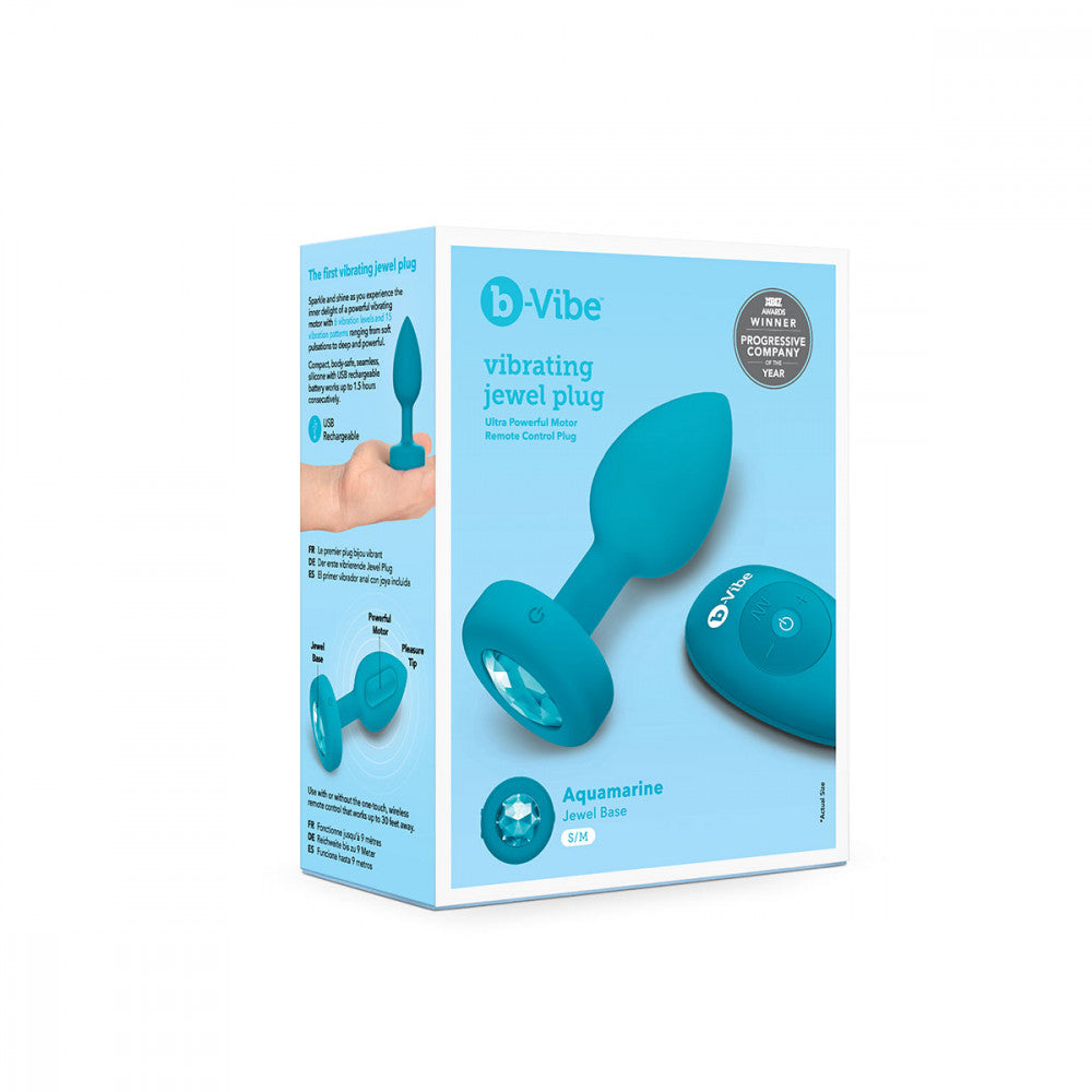 B-Vibe Vibrating Butt Plug with Jewel Base | SugarX B-Vibe Vibrating Butt Plug with Jewel Base | SugarX