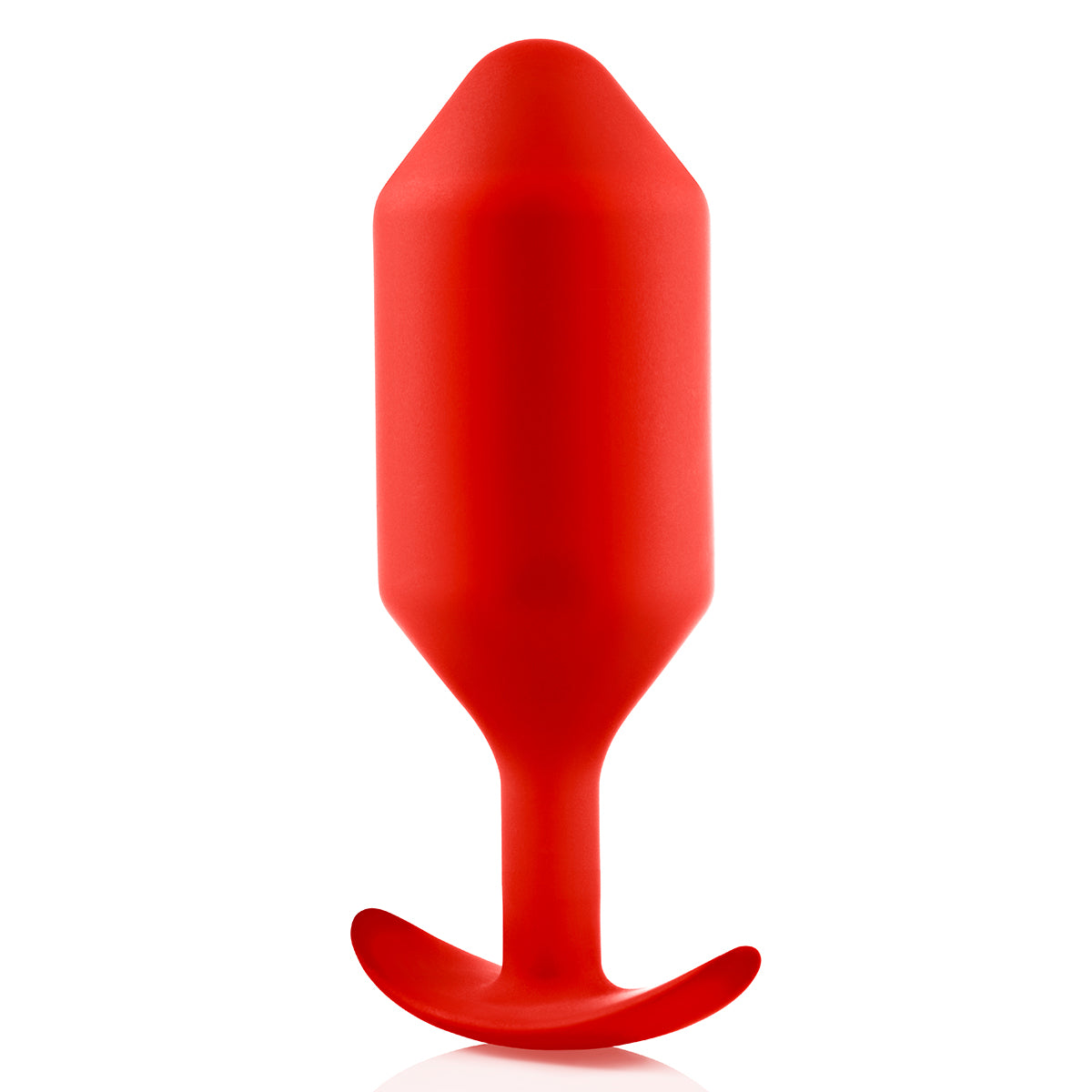 B-Vibe Snug Plug 6 - Red on white background. Available at SugarX in Sex Toys in the Butt Plug collection.