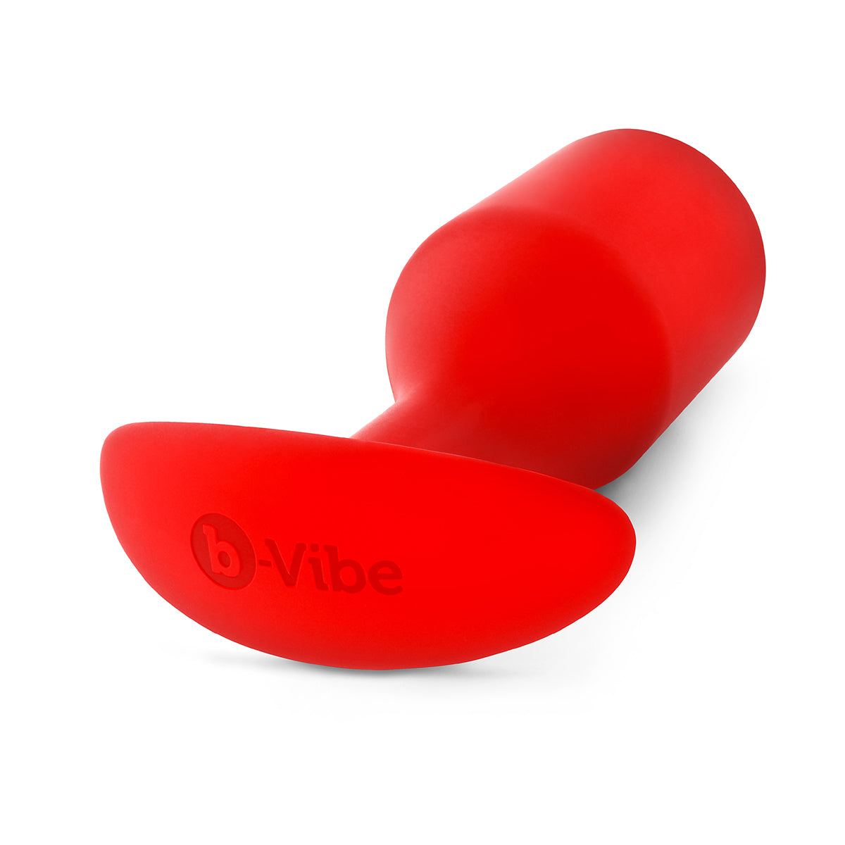 B-Vibe Snug Plug 6 - Red on white background. Available at SugarX in Sex Toys in the Butt Plug collection.