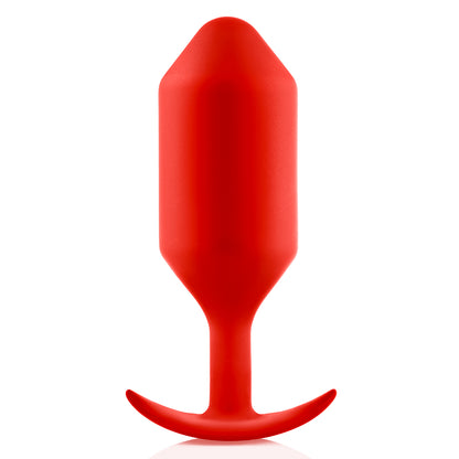 B-Vibe Snug Plug 6 - Red on white background. Available at SugarX in Sex Toys in the Butt Plug collection.