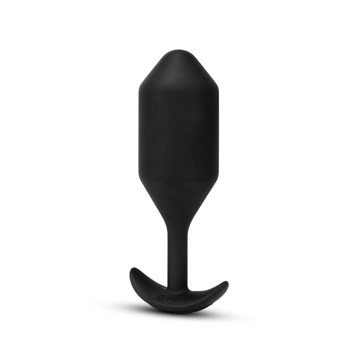 B-Vibe Vibrating Snug Plug 5 - Black on white background. Available at SugarX in Sex Toys in the Butt Plug collection.