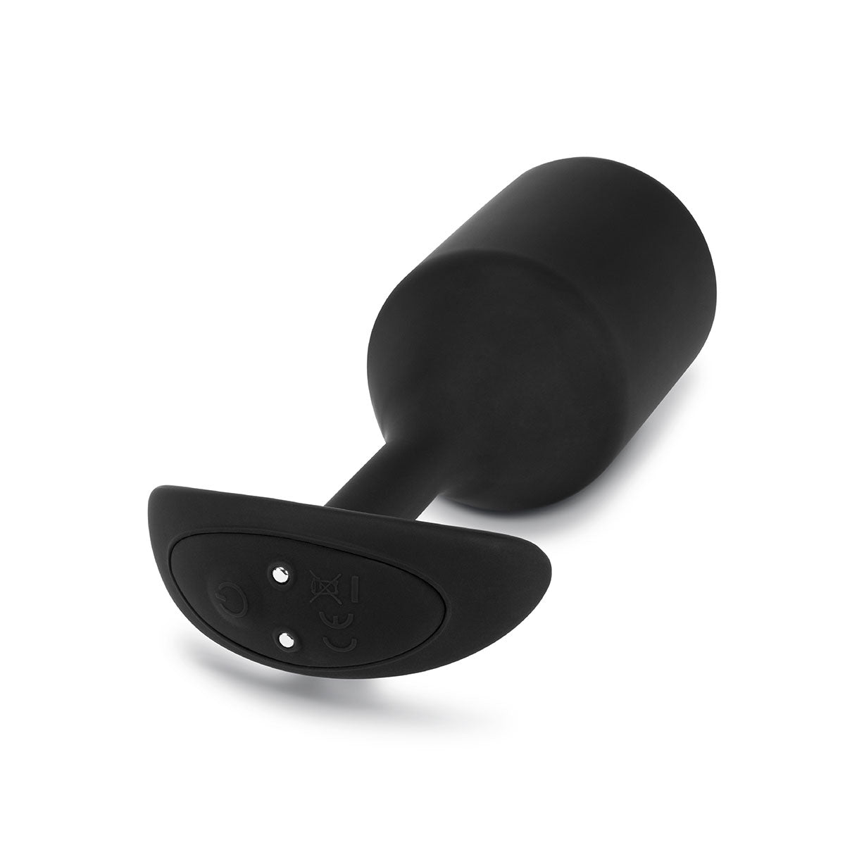 B-Vibe Vibrating Snug Plug 5 - Black on white background. Available at SugarX in Sex Toys in the Butt Plug collection.