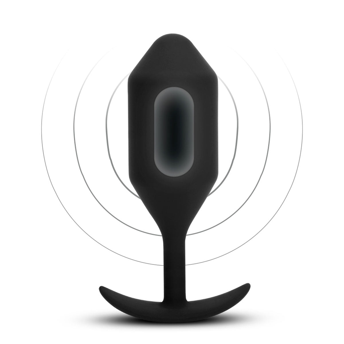 B-Vibe Vibrating Snug Plug 5 - Black on white background. Available at SugarX in Sex Toys in the Butt Plug collection.