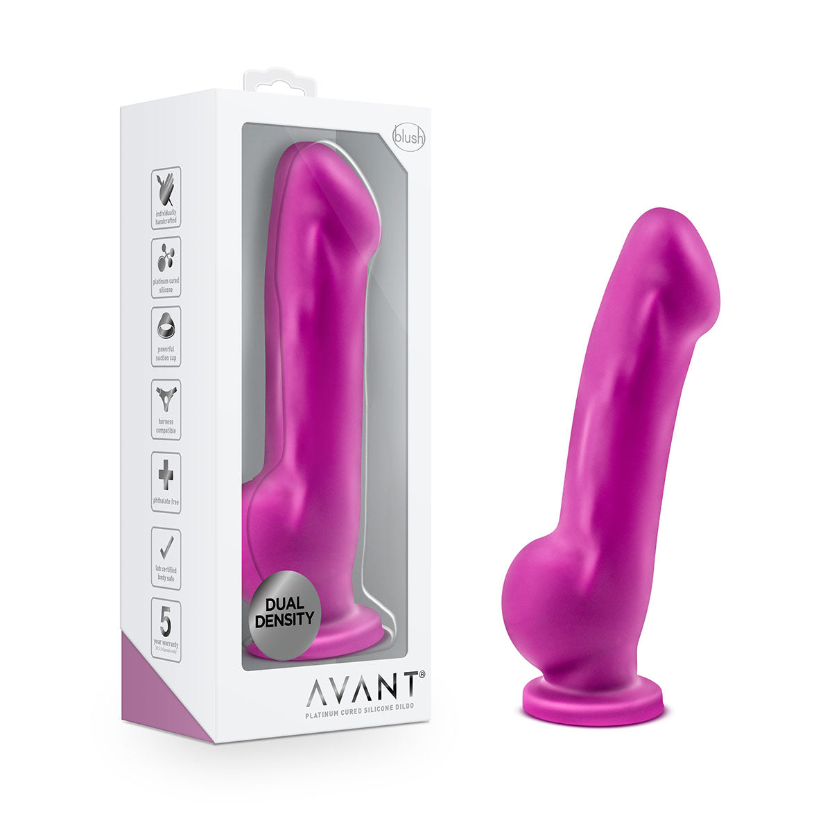 Avant D7 - Ergo Violet showcasing its design as a dildo with suction cup. Available at SugarX in Sex Toys in the Dildo collection.