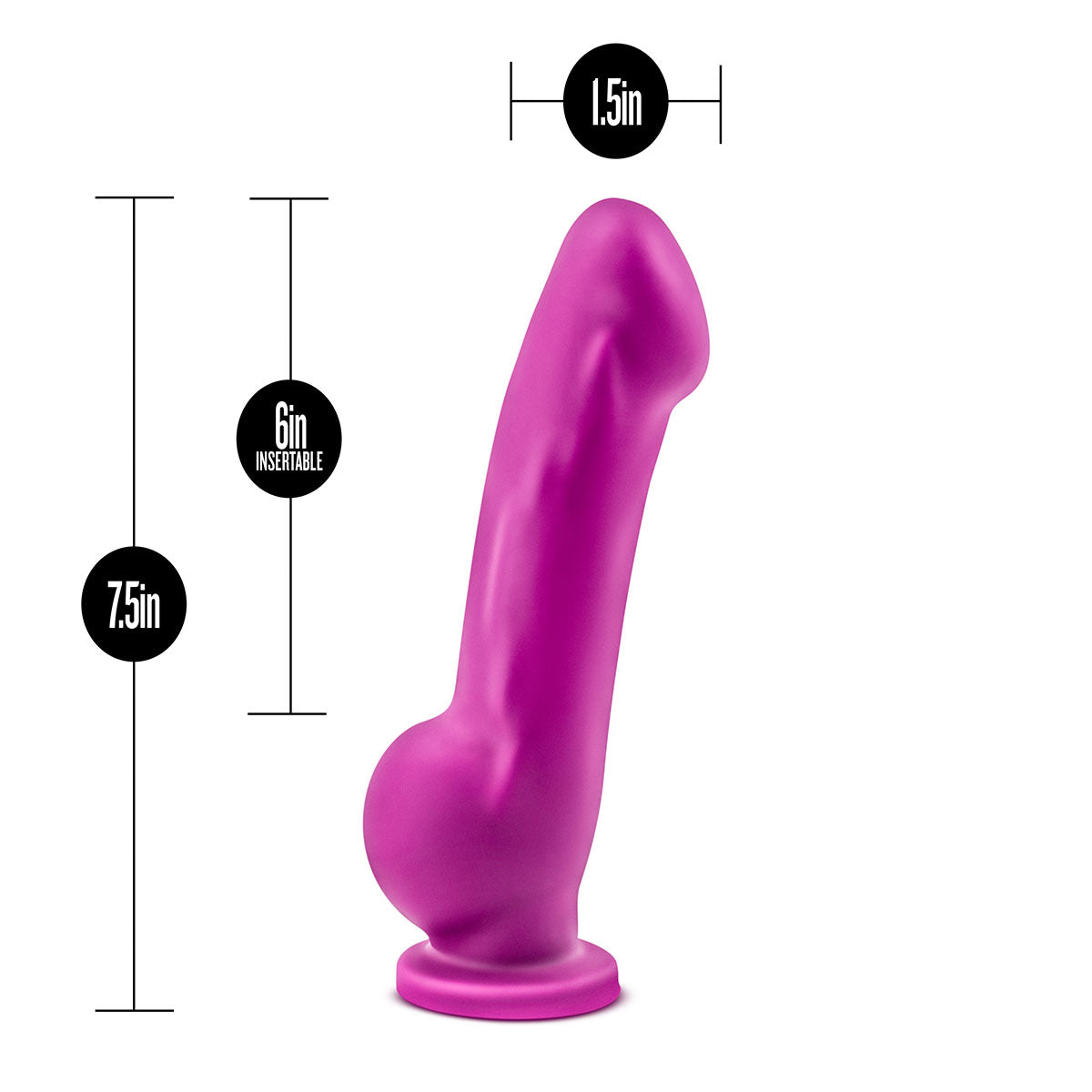 Avant D7 - Ergo Violet showcasing its design as a dildo with suction cup. Available at SugarX in Sex Toys in the Dildo collection.
