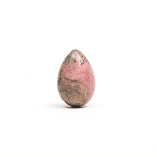 The Anahata Yoni Egg by Chakrubs made of rhodonite crystal from SugarX.