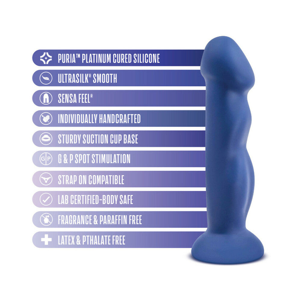 Blush Avant Suko D12 dildo with key features – dual-density silicone, suction cup, harness compatible at SugarX.