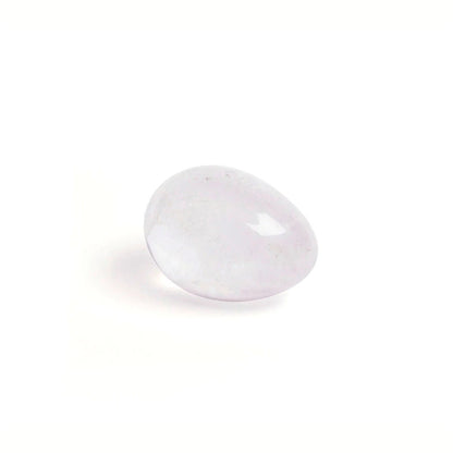 Chakrubs Prism crystal quartz yoni egg for pelvic strength and clarity on its side at SugarX