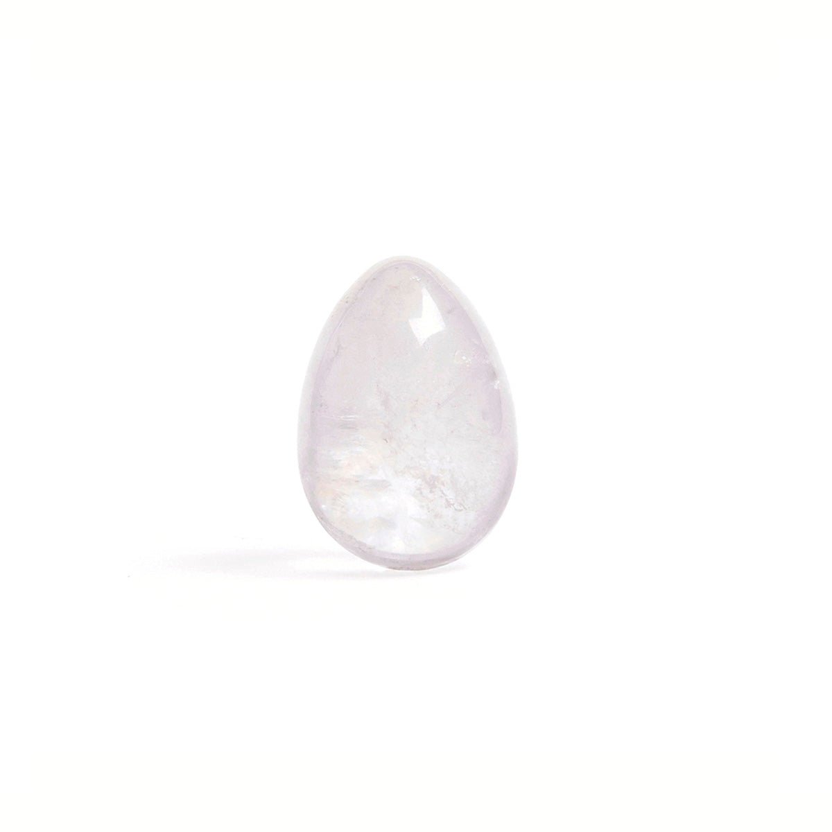 The Prism clear quartz yoni egg by Chakrubs at SugarX on white background