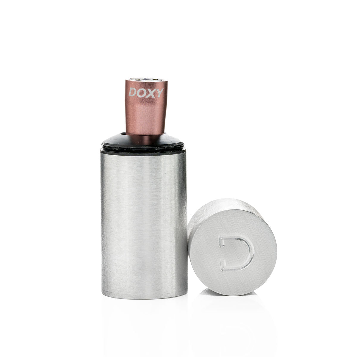 Doxy Bullet vibrator in its stylish case on a plain white background, ideal for travel and discreet storage of your favorite sex toy. Available at SugarX in the Vibrators Collection.