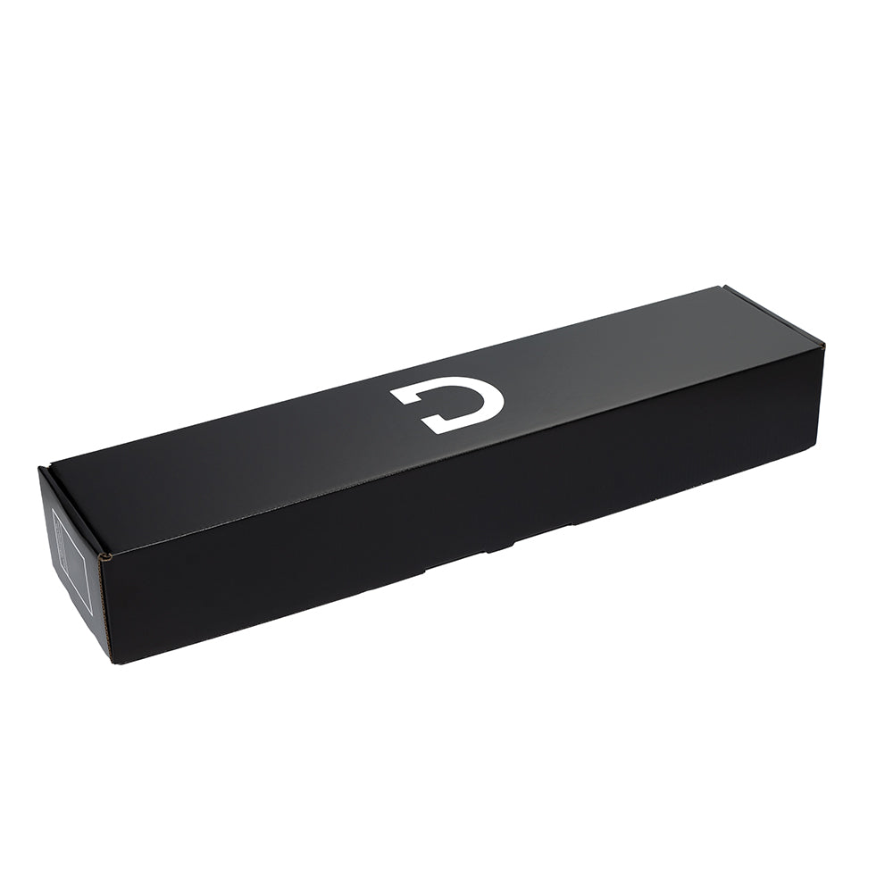 Doxy Original Massager wand vibrator storage box with the outer label removed on a plain white background. Available at SugarX in the Vibrators Collection.