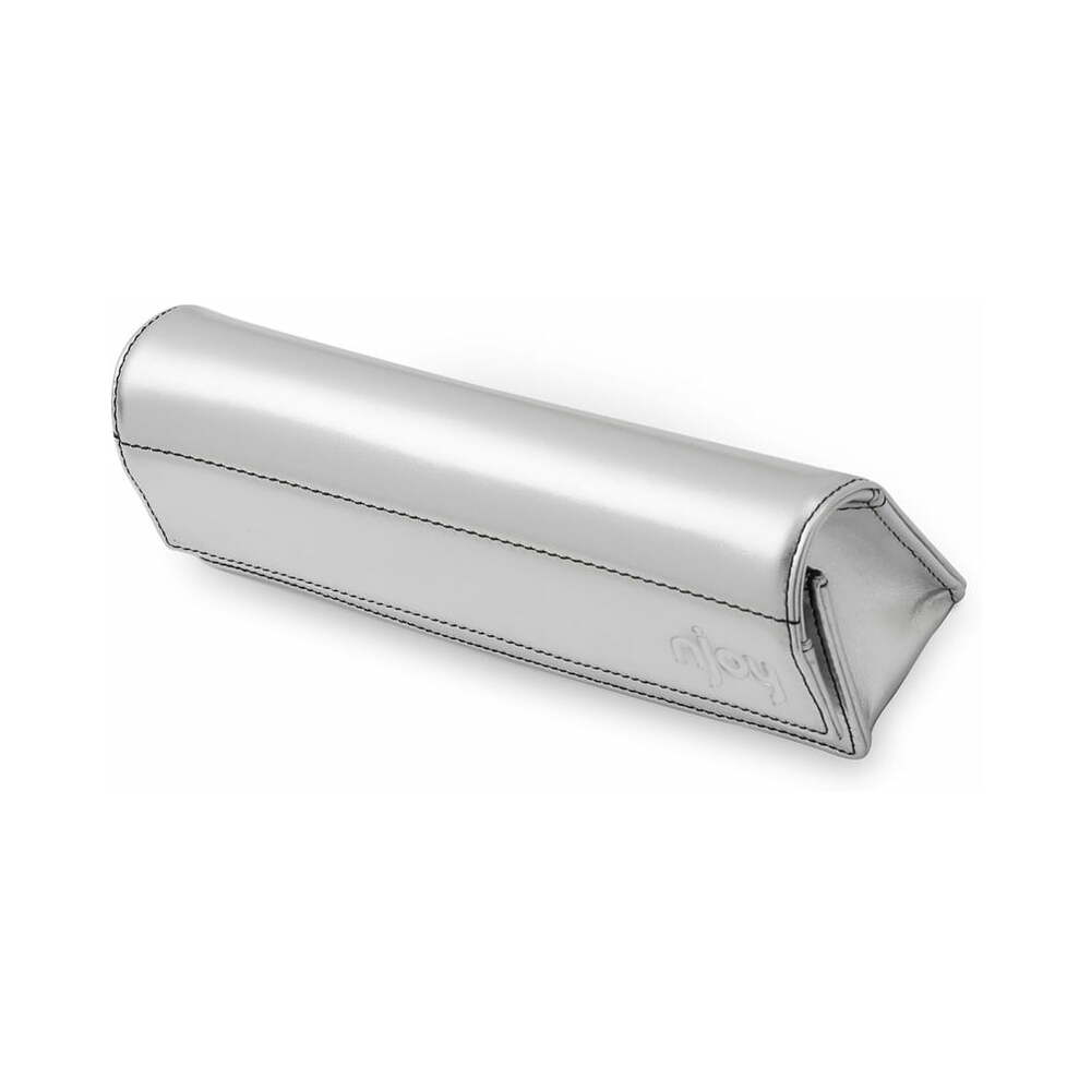Elegant Njoy Disco stainless steel butt plug with its luxury storage case – available at SugarX.
