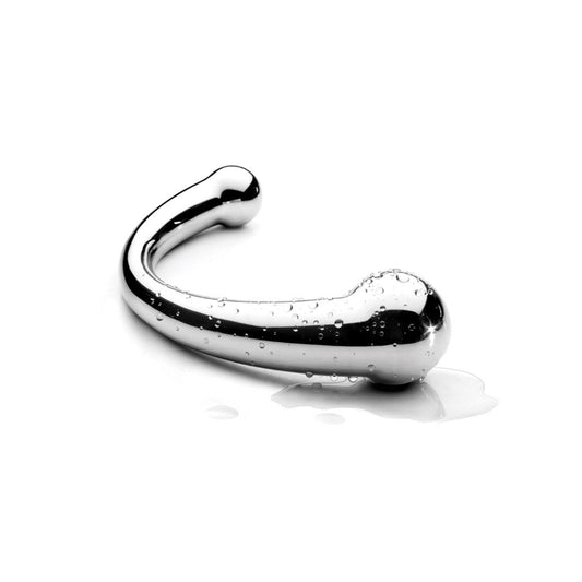 njoy pure wand stainless steel dildo on white background at SugarX.