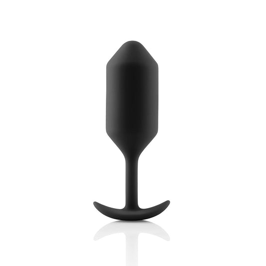 B-Vibe Snug Plug 3 - Black on white background. Available at SugarX in Sex Toys in the Butt Plug collection.