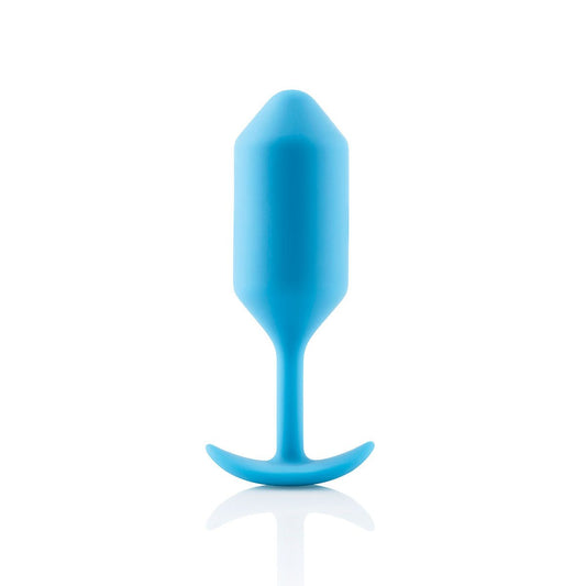 B-Vibe Snug Plug 3 - Teal on white background. Available at SugarX in Sex Toys in the Butt Plug collection.