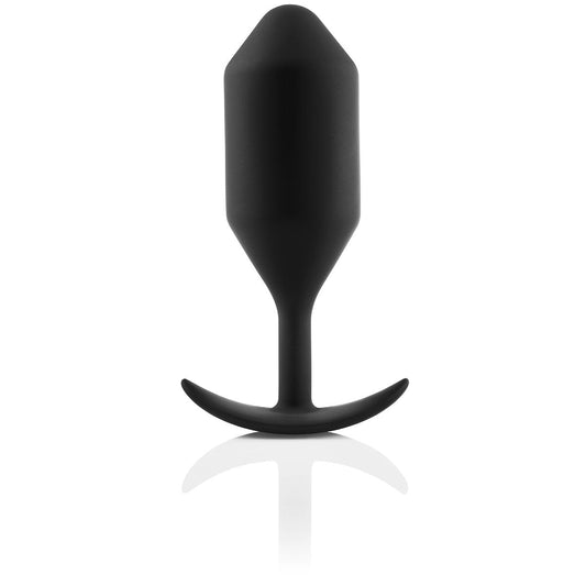 B-Vibe Snug Plug 5 - Black on white background. Available at SugarX in Sex Toys in the Butt Plug collection.