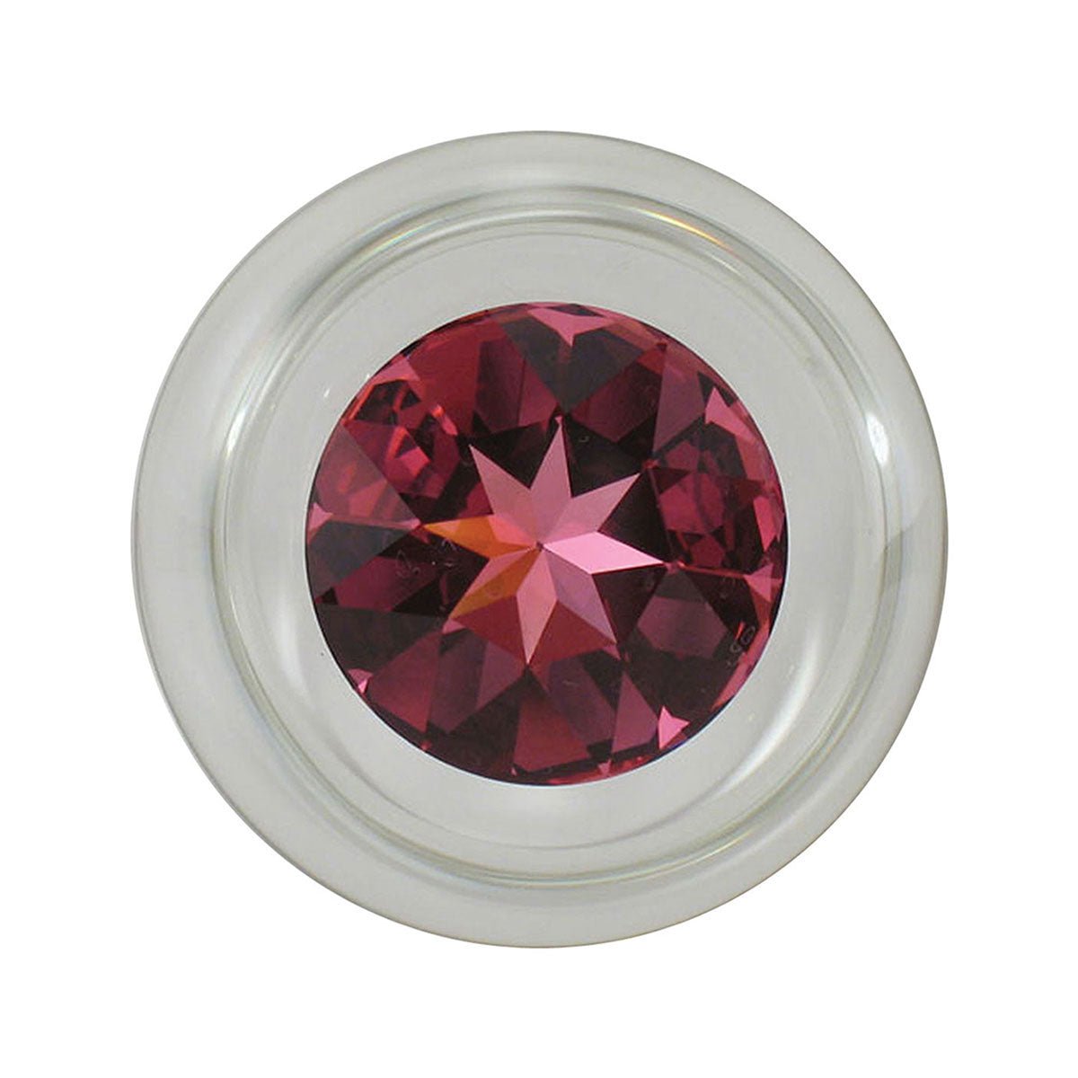 Crystal Delights Small Clear Plug - Pink Plugs