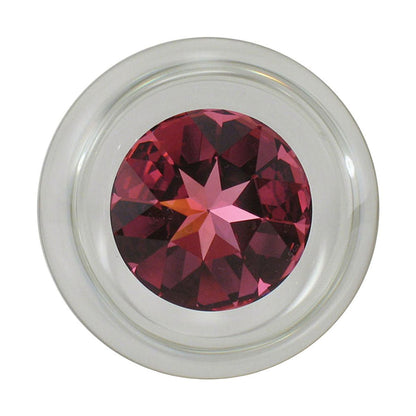 Crystal Delights Small Clear Plug - Pink Plugs