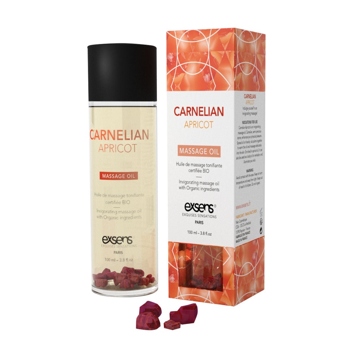 Exsens Massage Oil 100ml - Carnelian Apricot Massage Oil