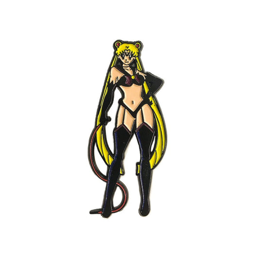 Geeky & Kinky Mistress Moon Blonde Pin displayed showcasing its design. Available at SugarX in Jewelry in the Pins collection.