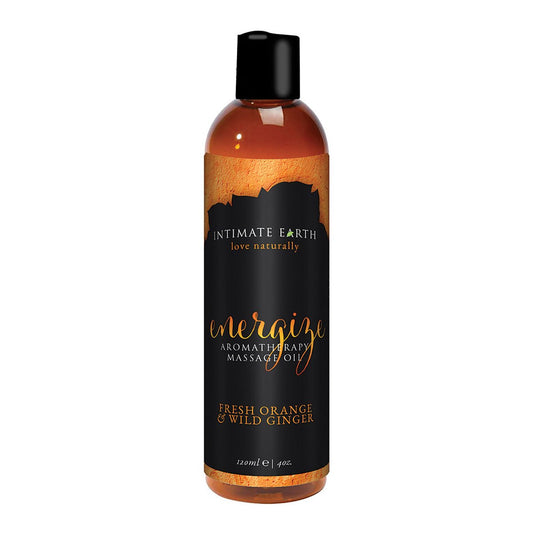 Intimate Earth Aromatherapy Massage Oil - Energize 4oz Massage Oil