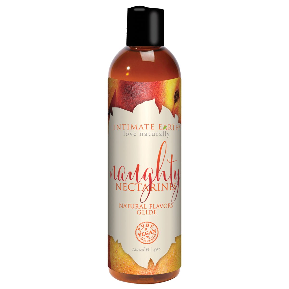 Intimate Earth Flavored Glide - Naughty Nectarines 4oz Water Based Lube