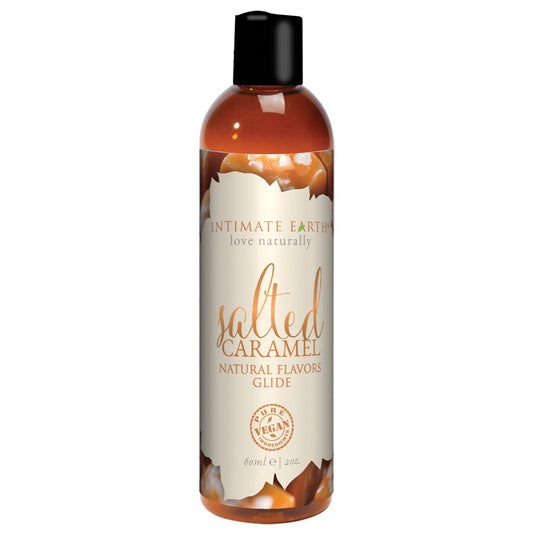 Intimate Earth Flavored Glide - Salted Caramel 2oz Water Based Lube