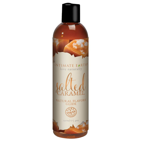 Intimate Earth Flavored Glide - Salted Caramel 4oz Water Based Lube