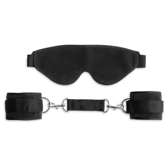 Liberator Bond Blindfold & Wrist Cuff Kit Black Blindfolds & Masks